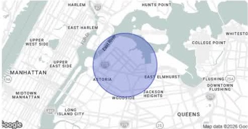 Map showing New York